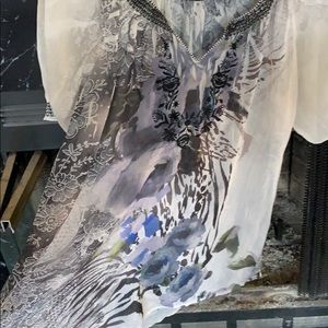 Light, sheer watercolor blouse